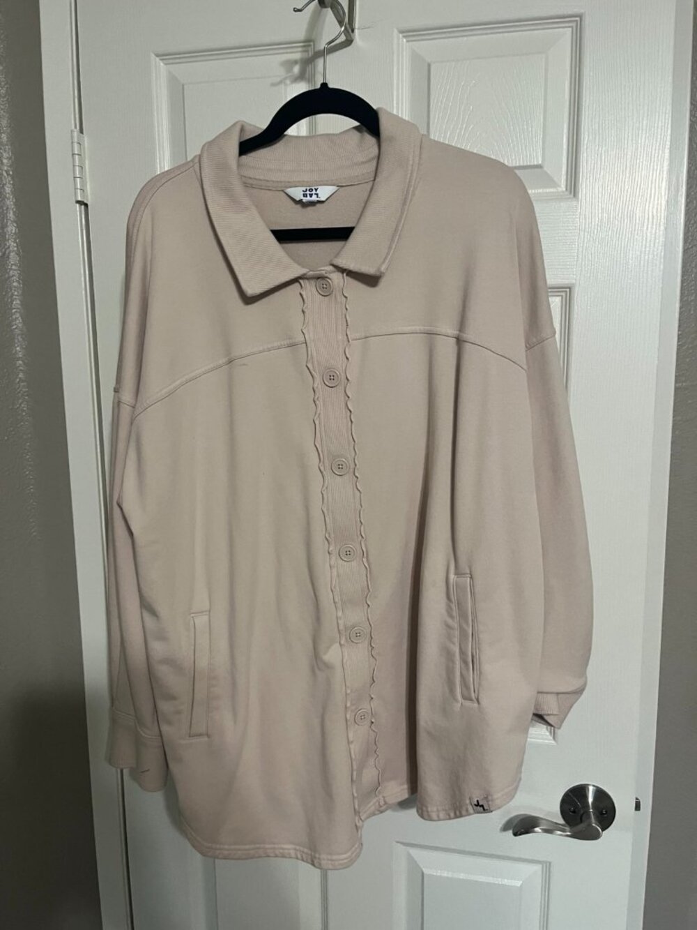 JoyLab Oversized Button Front Sweatshirt Shacket